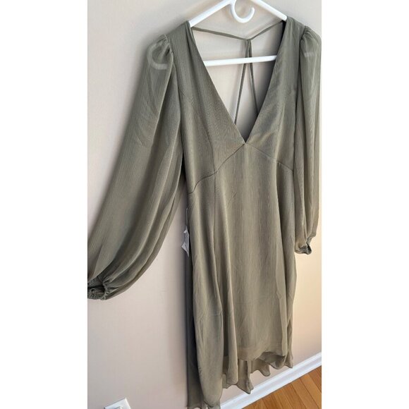 Joyfolie NWT Boho Crystal Maxi Dress in Army Green Size Small - Picture 4 of 14